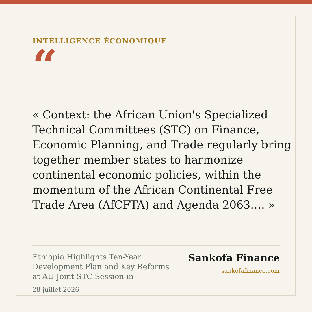 Ethiopia Highlights Ten-Year Development Plan and Key Reforms at AU Joint STC Session in Abidjan