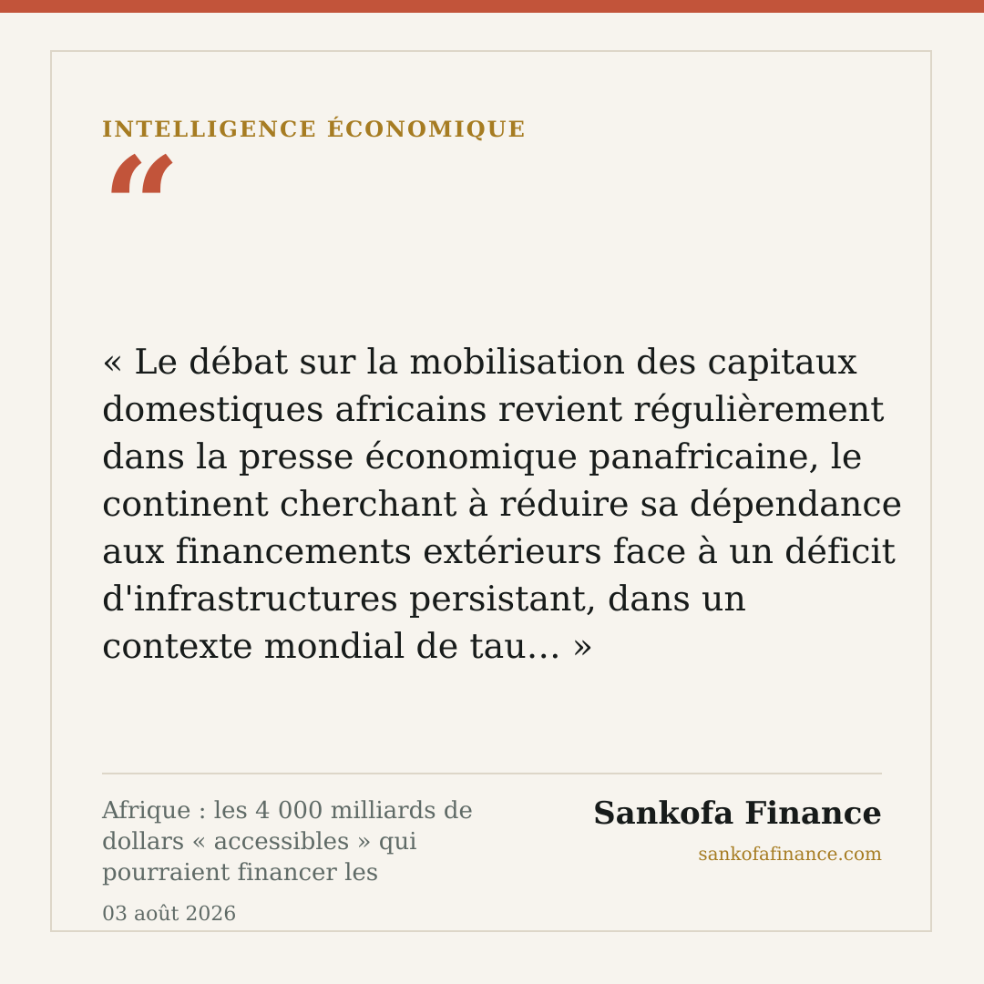 Afrique : les 4 000 milliards de dollars « accessibles » qui pourraient financer les infrastructures du continent